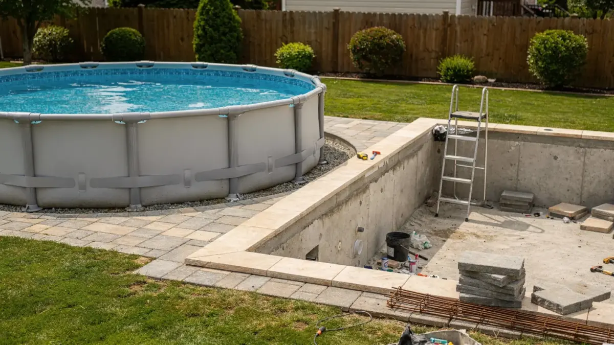 Aufstellpool und Einbaupool im Garten als Vergleich für Kosten und Entscheidungshilfe