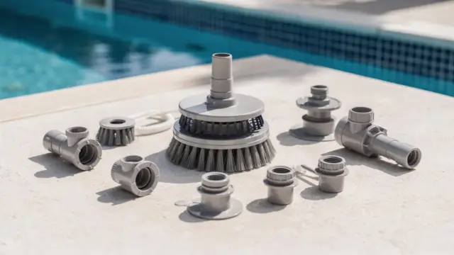Pool-Düsenbürsten und Düsen zur Reinigung am Schwimmbeckenrand