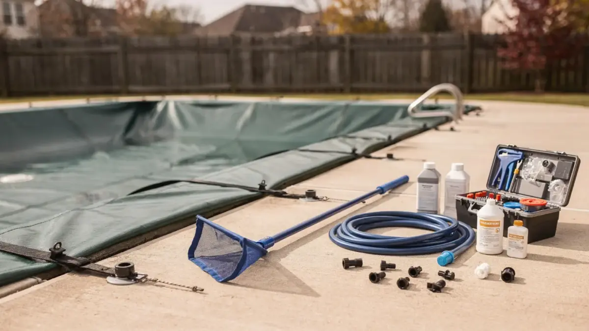 Pool überwintern: Abdeckung und Winterpflege eines Schwimmbeckens im Garten