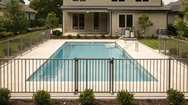 Außenpool im Garten als Beispiel für die Genehmigungspflicht beim Pool im Außenbereich