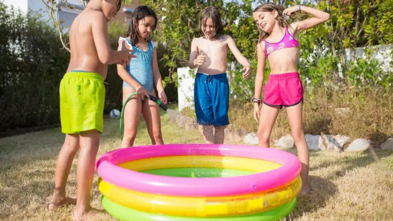 kiddie pool garden summer